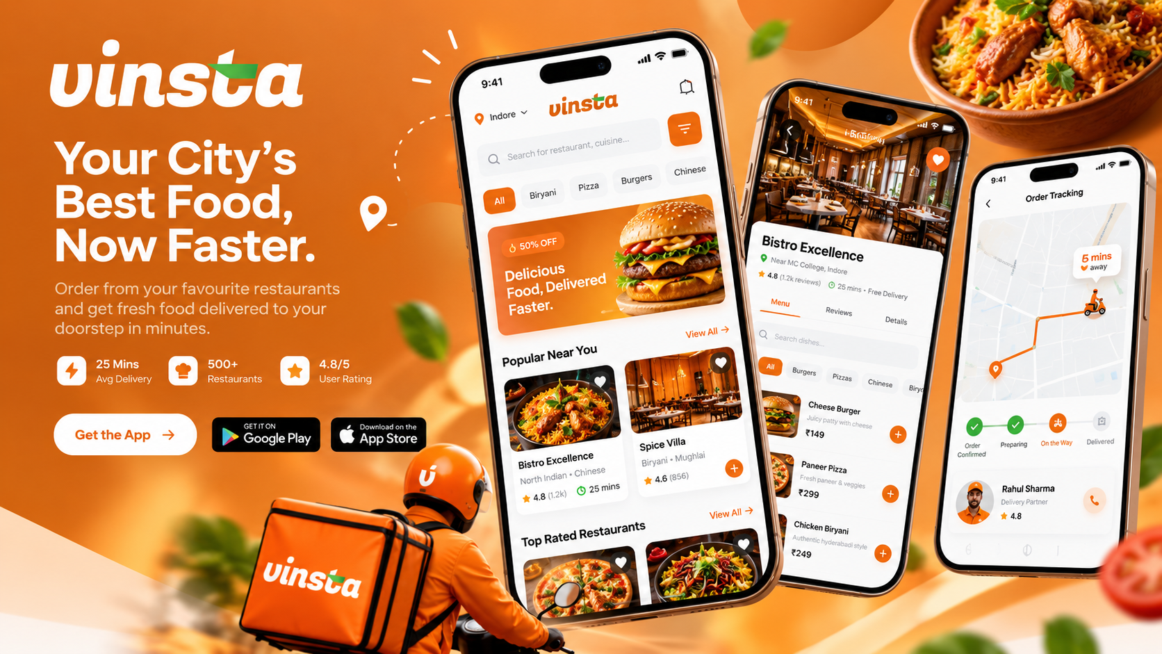 Vinsta Food Delivery Platform